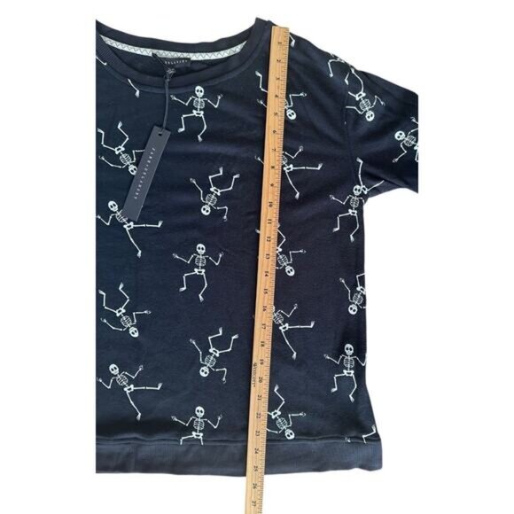 Jane & Delancey Women's Dancing Skeletons Pullover & Jogger Set Size L Black - Picture 6 of 14
